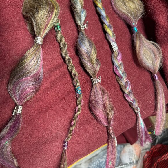 Handmade Rainbow and Brown Mixed Extensions 22\
